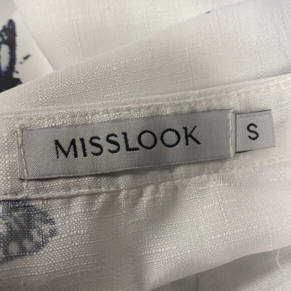 MissLook White Butterfly 3/4 Sleeve Blouse Size Small - Picture 6 of 8